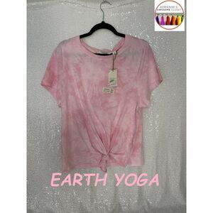 Earth Yoga Short Tye-Dye Sleeve T-Shirt, SZ XL & XXL, NWT